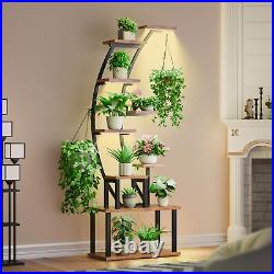 Plant Stand Indoor with Grow Lights, 9 Tiered Metal Plant Shelf, 63 Tall Plant