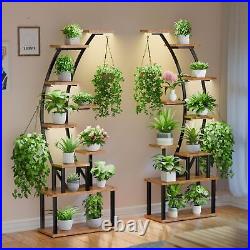Plant Stand Indoor with Grow Lights 9 Tiered Metal Plant Shelf 64 Tall