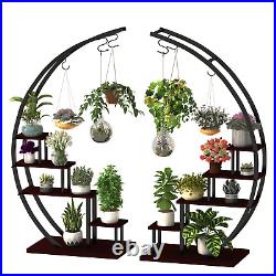 Plant Stand Metal Flower Rack Pot Tier Holder Shelf Display Garden Indoor Home