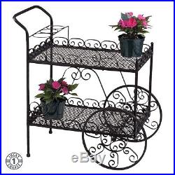 Plant Stand Stands For Multiple Plants Flower Cart On Wheels Indoor Outdoor Blac