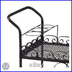 Plant Stand Stands For Multiple Plants Flower Cart On Wheels Indoor Outdoor Blac