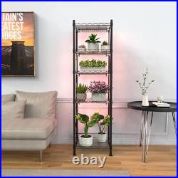 Plant Stand with Grow Lights, 5-Tier metal Plant Shelf with 4-Pack 40W Full