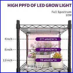 Plant Stand with Grow Lights, 5-Tier metal Plant Shelf with 4-Pack 40W Full