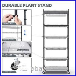Plant Stand with Grow Lights for Indoor Plants, 6-Tier Metal Plant Shelf