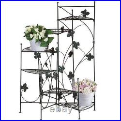 Quotech Indoor / Outdoor Metal Staircase Flower Patio Home / Garden Plant Stand