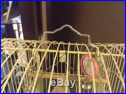 Rare Vintage Crown Birdcage With Its Original Metal Stand/plant Stand Excellent