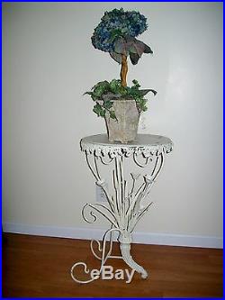 Rare Antique American Victorian Plant Stand Tole French Side Table