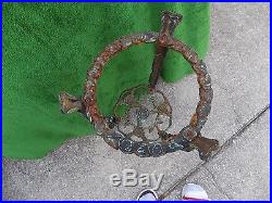 Rare Cast Iron/Heavy Metal Vintage Ornate Plant/Ashtray Stand With Rose Designs
