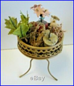 Rare German Bing Antique miniature dollhouse furniture Plant stand jardinière