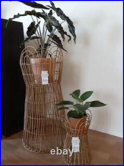 Rattan Inspired Plant Stand Small, Medium, Large Size. SET OF THREE