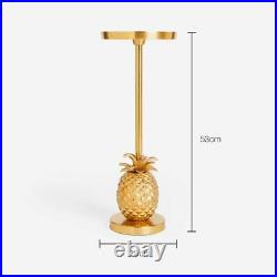 Round Side Table Lamp Plant Furniture Small Vintage Sofa End Metal Gold Stand