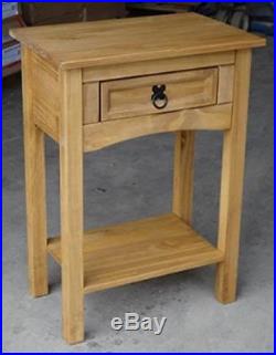 Rustic Furniture Hallway Plant Stand BEST Walnut 1 Drawer English Charm Table UK