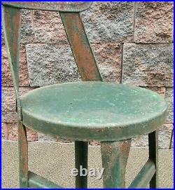 SWEETHEART Vintage Metal Diminutive Stool Chair Garden Porch Plant Decor