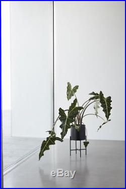 Set Of 2 Metal Black Pot Plant on Stand by Hubsch