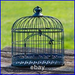 Set of 3 Vintage Style Metal Bird Cage Planters