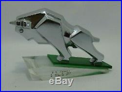 Solid BULL from cowl Soviet plant car MAZ badge metal on stand Gift sign