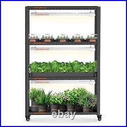 Spider Farmer 3 Tiers Metal Plant Stand Shelf with Plant Trays for Indoor Plants