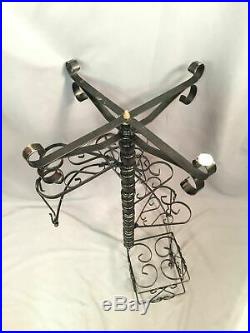 Spiral Plant Stand Vintage Wrought Iron Five Tier Metal Decor