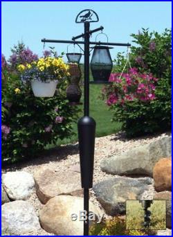 Squirrel Stopper Deluxe Bird Feeder Post and Plant Stand Black SQC05