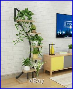 Standing Flower Shelf Living Room Balcony Plant Shelf Flower Pot Stands Wood