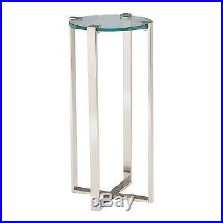 Sterling Uptown Plant Stand With Polished Nickel 6041037