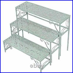 Sungmor Metal Plant Stand 3 Tier Foldable Ladder Planters Display Shelf M