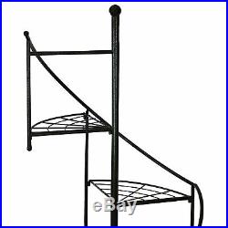 Sunnydaze 4-Tier Spiral Staircase Metal Plant Stand Set of 2