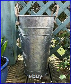 Tall Metal Garden Planter Vintage Style Plant Pot Container Umbrella Stand 40 cm