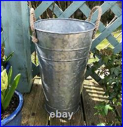 Tall Metal Garden Planter Vintage Style Plant Pot Container Umbrella Stand 40 cm