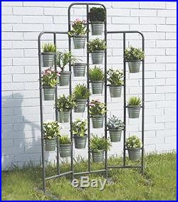 Tall Metal Planter Stand 20 Tier Display Indoor Outdoor Balcony Patio Garden Add