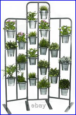 Tall Metal Planter Stand 20 Tier Display Indoor Outdoor Balcony Patio Garden NEW