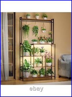Tall Plant Stand Indoor With Grow Light 72 Metal Plant Shelf For Indoor Plants