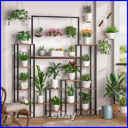 Tiered Plant Stand Indoor with Grow Lights, Tall Metal Plant Stands for