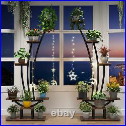 Tribesigns 5-Tier Bonsai Flower Plant Stand Multi-Purpose Curved Display Shelf