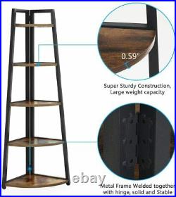 Tribesigns 70 inch Tall Corner Shelf, 5 Tier Ladder Shelf Plant Stand Bookshelf