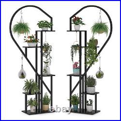 Tribesigns Wood & Metal Plant Stand Flower Pot Shelves Outdoor Indoor Garden