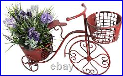 Tricycle Plant Stand Bicycle Planter, Iron Plant Stand Flower Pot Cart Holder In