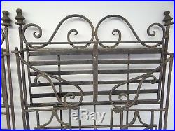 Two Metal Black Light Iron Folding Collapsible Decorative Garden Shelves Stands
