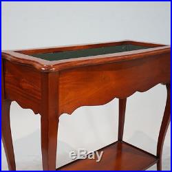 Unique Louis style Plant Stand Hall Table Mahogany Wood with Metal insert
