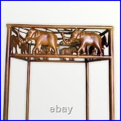 Unique Metal Elephant Accent Table Plant Stand Side Table Top 12X12 Height 28