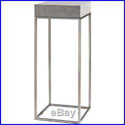 Uttermost 24806 Jude Plant Concrete and Stainless Steel Plant Stand