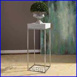 Uttermost 24806 Jude Plant Concrete and Stainless Steel Plant Stand