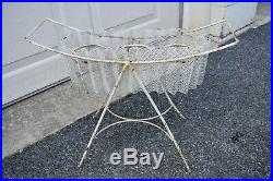 VTG MCM wire metal mesh planter plant stand Mathieu Mategot French 50's style