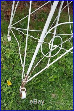 Victorian Twisted Wire Plant Stand Metal White Late 19th Century