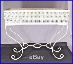 Vintage 1930s Painted Wrought Iron Planter/Flower Box Plant Stand Mid Century