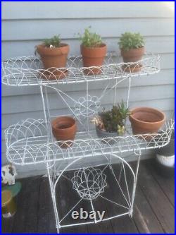 Vintage 3 Tier Wire Plant Stand