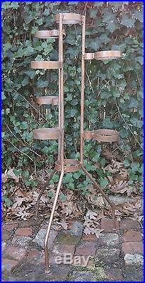 Vintage 50's Mid Century Hand Made Rod Cast Iron Plant Stand