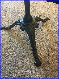Vintage Black Cast Iron Metal Victorian Multi-Arm Swinging Plant Stand, 9 Stands
