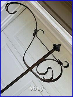 Vintage Brass Metal Iron Butler Suit Stand Coat Clothes Plant Hanger Rare OLD