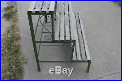 Vintage Decorative Green Paint Metal 3 Tier Wood Shelf Garden Plant Stand